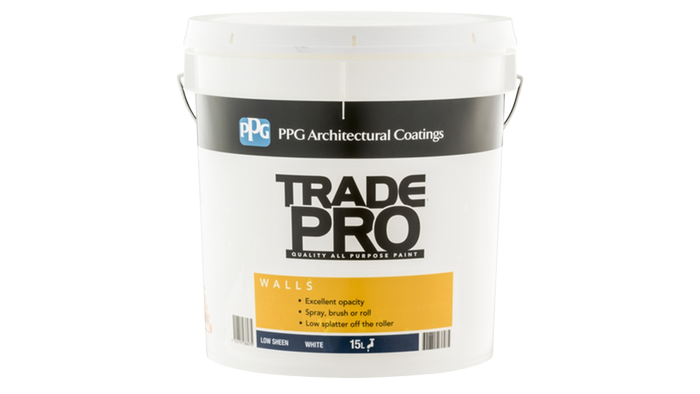 PPG Paints 15L White Low Sheen Trade Pro Interior