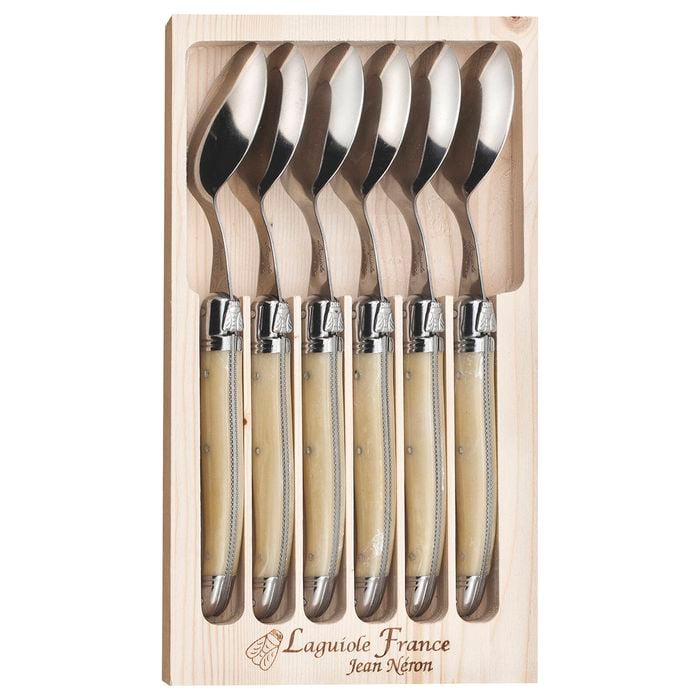 Laguiole Jean Neron 6pc. Soup/dessert Spoon Set - Light Horn