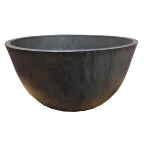 Respect 31cm Charcoal Green Earth Low Bowl Planter - Charcoal 310mm