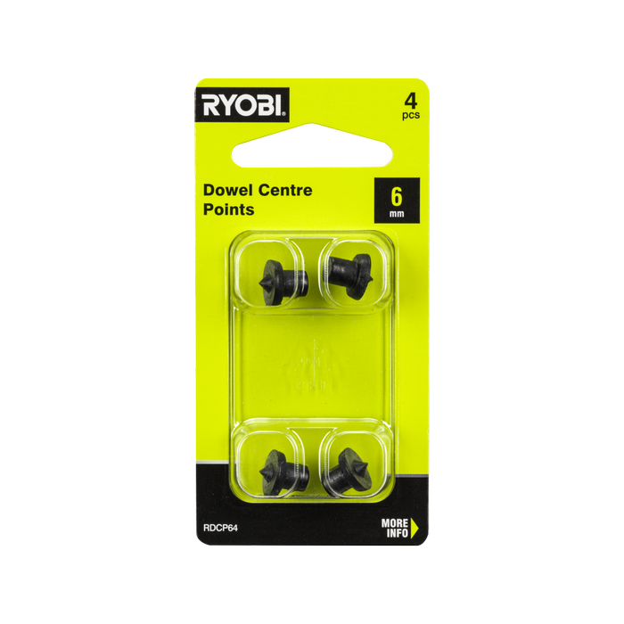 Ryobi 6mm Dowel Centre Points - 4 Pack