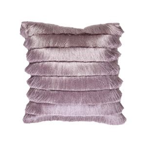 Bedding House 40cm x 40 cm Silver Fringy Filled Cushion 40cm x 40cm
