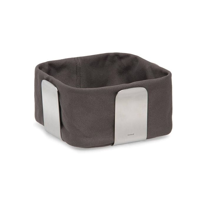 Blomus Desa Stainless Steel/Cotton Bread Basket Holder Small 20.5cm Grey