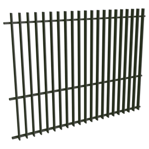 ProtectorAl 1201-2399W x 1800H Woodland Grey Aluminium Radiator Pool Fence Panel with Mid Rail