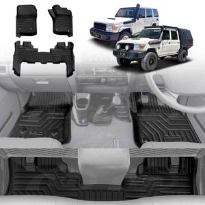 3D Floor Mats for Toyota Landcruiser 79/76 Series Dual Cab 2012-Onwards Customized All Weather Mat