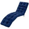Costway 186x56cm Patio Lounge Chair Cushion High Back Floor Lazy Recliner Navy