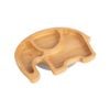 Tiny Dining Children's Bamboo Elephant Plate with Suction Cup - Segmented Design - 24cm