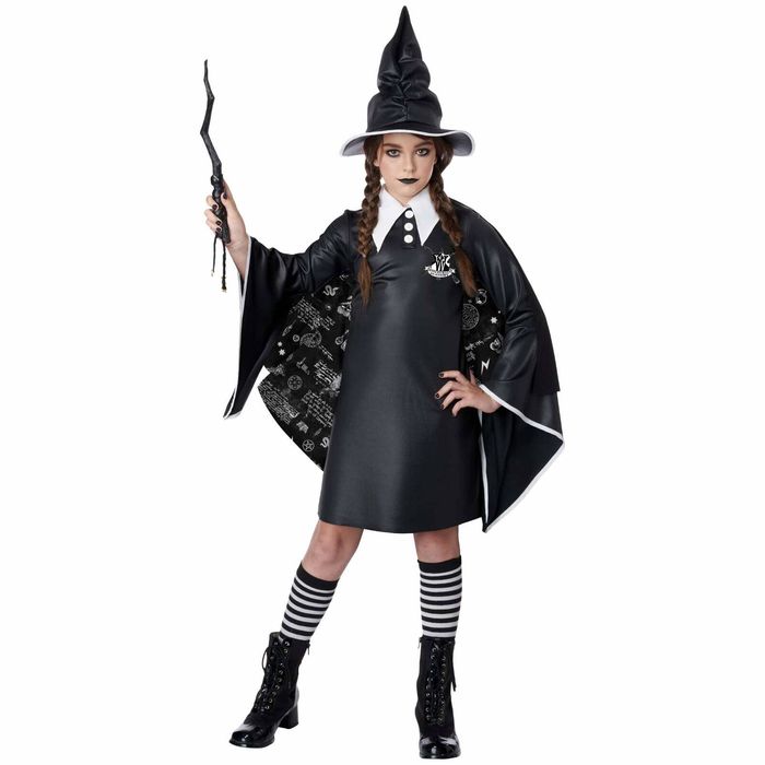 Witch in Training Sorceress Magic Salem School Book Week Child Girls Costume XL