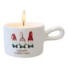 LVD Ceramic 8cm Tealight Candle Holder Christmas - White