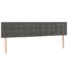 vidaXL LED Headboard Upholstered Bed Header Bedroom Dark Grey 160 cm Velvet