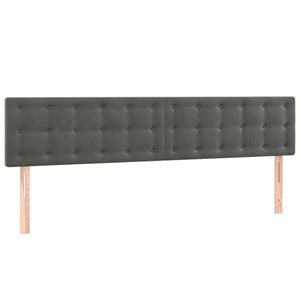 vidaXL LED Headboard Upholstered Bed Header Bedroom Dark Grey 160 cm Velvet