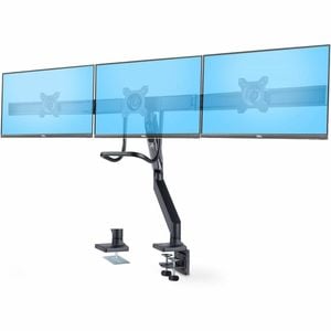 StarTech.com Crossbar Triple Monitor Desk Mount For Up To 3x 27in Screens, VESA 75x75/100x100, Tool-Less Arm Adjustments
