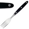 Olympia Steak Forks Taverna Black Handle 12 Pack 200mm Commercial Kitchen Cutlery