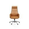 Astery Modern High Back  Office Chair Genuine Leather- Light Brown