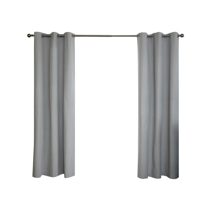 Windoware 120 x 223cm Silver Seville Room Darkening Eyelet Curtain - 1 Pack 