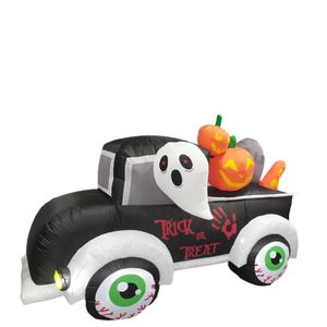 Lifebay Halloween Inflatable Frankenstein Car with Pumpkin & Ghost