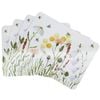 4pc Urban Bee Meadow Cork Wooden Table Placemats 28x38cm White/Yellow