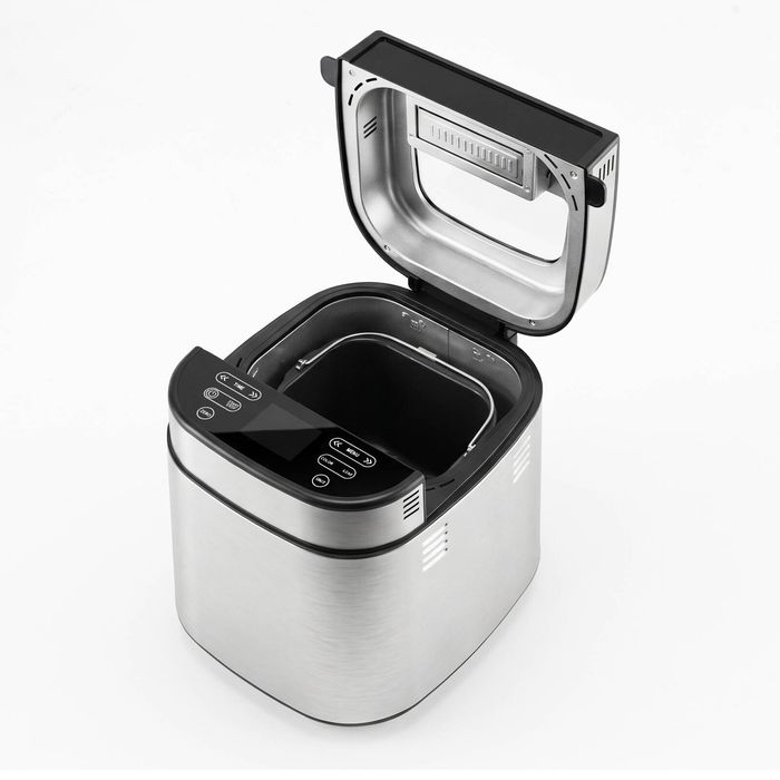 YOPOWER 25-in-1 Bread Maker Machine with Built-in Digital Scale, Silver