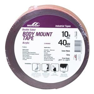 Moroday 40mm x 10m Grey Double Sided Body Mounting Tape
