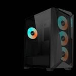 Gigabyte C301V2 RGB Tempered Glass E-ATX Black Mid Tower Gaming Chassis  2x3.5' 2x2.5' 2xUSB3