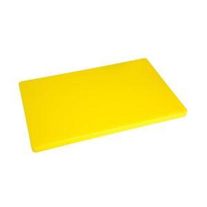 Hygiplas Chopping Board Extra Thick Low Density Yellow 450x300x20mm Commercial Kitchen Prep
