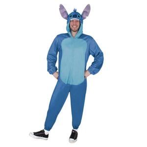 Stitch Unisex One Piece Stitch Costume Plush Cosplay Outfit Adult Size L-XL Blue