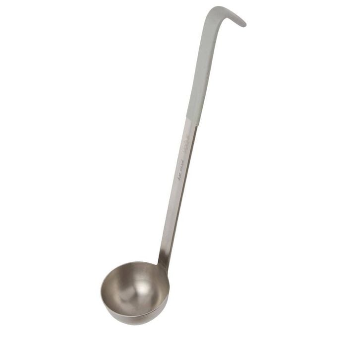Vogue Colour Coded Ladle Heavy Duty Grey 119ml Stainless Steel Kitchen Utensil