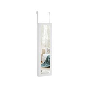 Costway Door/wall Mounted Mirror Jewellery Cabinet White