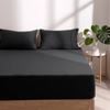 Dreamaker Superfine Washed Microfibre Combo Fitted Sheet Set Black Long Single Bed