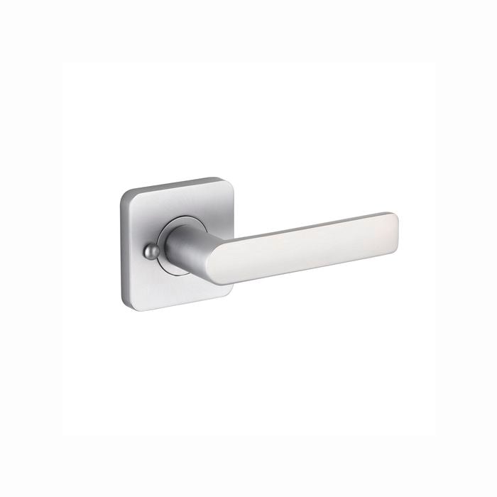 Lane 65mm Brushed Satin Chrome Square Westminster Privacy Leverset