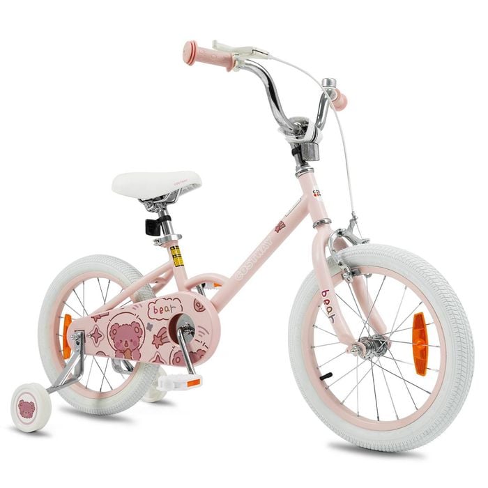 Costway 40cm Bicycle Adjustable Kid Balance Bike Training Wheel Pink