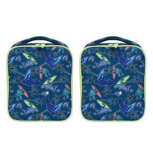 2PK Splosh Out & About Dino Kids/Children Insulated Lunch Bag 21x25cm Blue