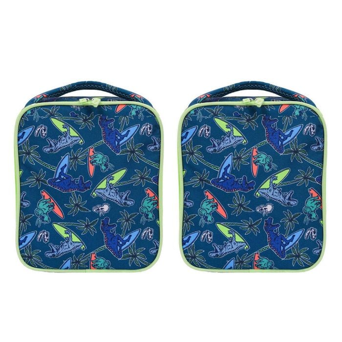 2PK Splosh Out & About Dino Kids/Children Insulated Lunch Bag 21x25cm Blue