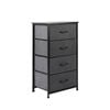 Levede 45x30x92.5cm 4 Drawer Fabric Dresser in Dark Grey Colour