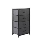 Levede 45x30x92.5cm 4 Drawer Fabric Dresser in Dark Grey Colour