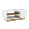 Costway 3-tier Coffee Table Modern Tea Table Square Sofa Side Table White