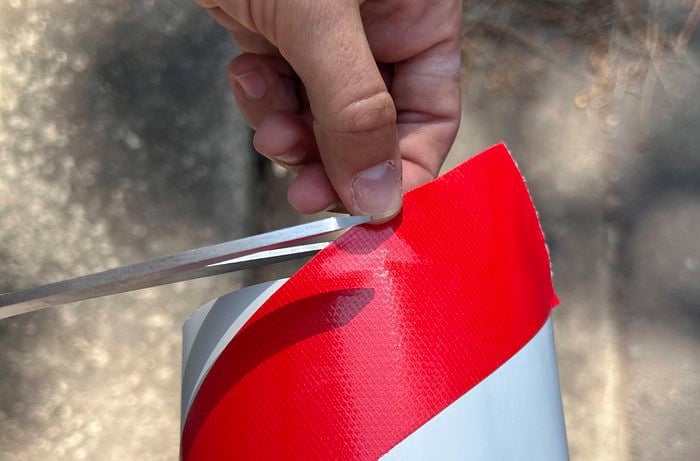 Step 2 image for article: Make giant Christmas candy canes