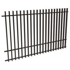 ProtectorAl 1201-2399W x 1500H Satin Black Aluminium Radiator Pool Fence Panel with mid rail