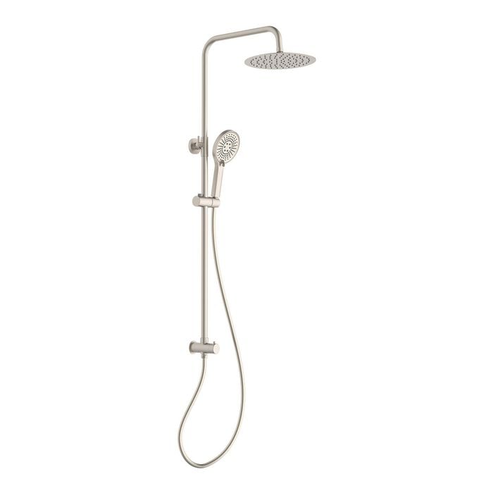 Mondella Resonance Brushed Nickel 5 Function Exposed Rail Shower and Hand Set WELS 3 Star 9L/min