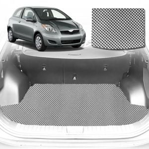 6D Diamond Car Boot Mat for Toyota Yaris 2005-2010-Cargo Mat-Grey-Outback GT
