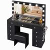 Artiss Dressing Table Charging Station Black