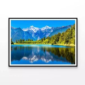 Mountain Cook With Lake   Print 100% Australian Made 90x60cm  (poster)