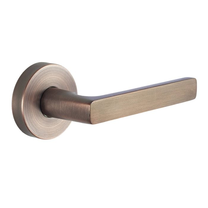 Gainsborough Aged Brushed Copper Avant Rivera Quickfix Passage Lever With Latch