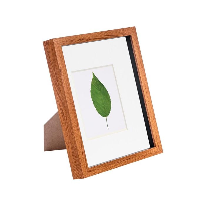 Nicola Spring Acrylic 3D Box Photo Frame with 4" x 6" Mount - 8" x 10"  - Dark Wood