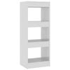 vidaXL Book Cabinet/Room Divider High Gloss White Engineered Wood Storage Rack