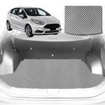 6D Diamond Car Boot Mat for Ford Fiesta (WT WZ)2008-2018-Sedan-Cargo Mat-Grey-Outback GT