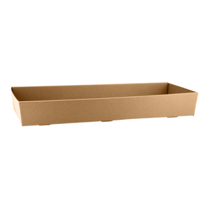 Star Group Premium Catering Tray Base Large Kraft 560x255x80mm Carton of 50