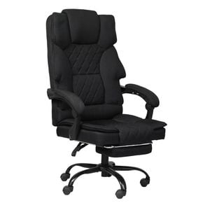 Levede Ergonomic Computer Chair With Footrest Wide Seat Dark Grey