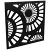 ProtectorAl 300 - 940 x 300 - 940mm Black Sunburst Framed Composite Decorative Panel