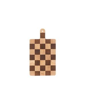 Davis & Waddell Hudson Acacia Wood Checkerboard Serving Board With Handle Natural 36x20x2cm