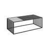 Modern Furniture STRINGTON Rectangular Coffee Table 120cm - Black Marble Effect